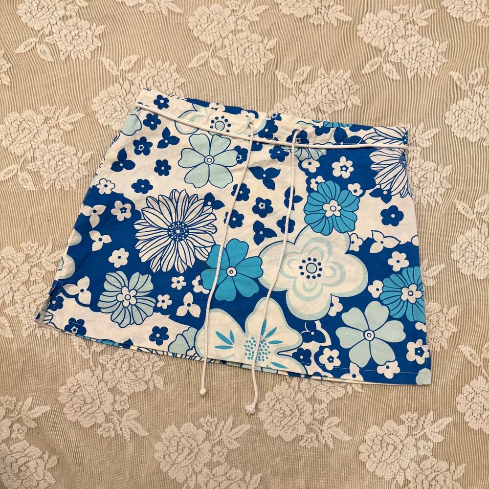 Tracy Evans Limited Blue Floral Mini Skirt Size 5